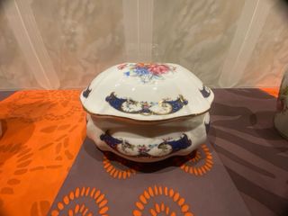 Juego Tocador Porcelana Flores