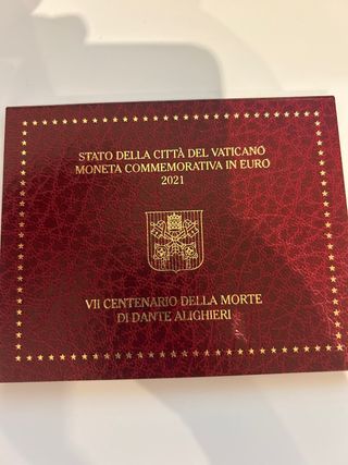 Moneda Vaticano 2021 Dante Alighieri