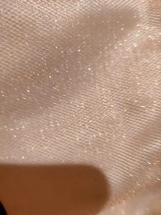 Vestido de Novia raso crema y tul dorado