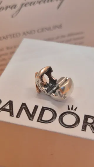 Charm CLIP ❤ Pulsera Pandora Original Plata y Oro.