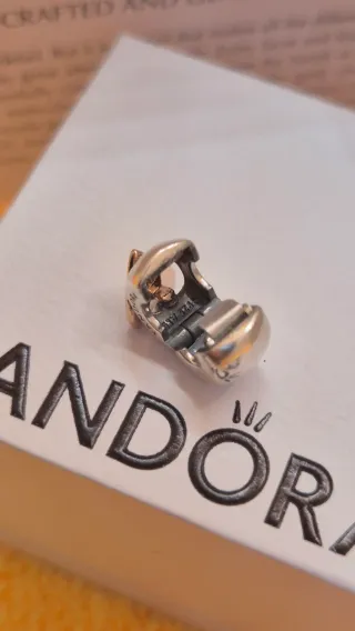 Charm CLIP ❤ Pulsera Pandora Original Plata y Oro.