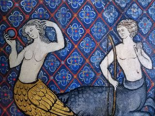 Cuadro Sirena y Centauro Medieval