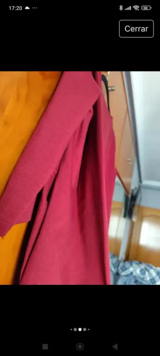 Vestido granate manga 3/4