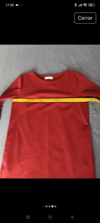 Vestido granate manga 3/4