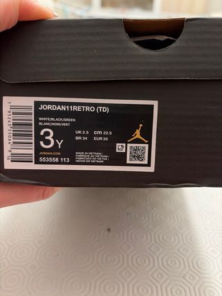 Nike Jordan Talla 34 Azul/Blanco