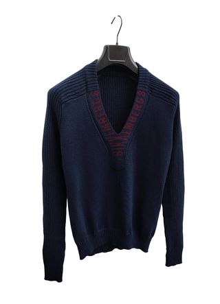 Bikkembergs Maglione Lana V-Neck Y2K Blu XL