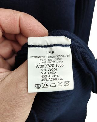 Bikkembergs Maglione Lana V-Neck Y2K Blu XL