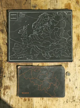 Pizarras escolares vintage (Europa y Bélgica)