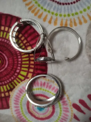 Conjunto reloj y pulseras plata