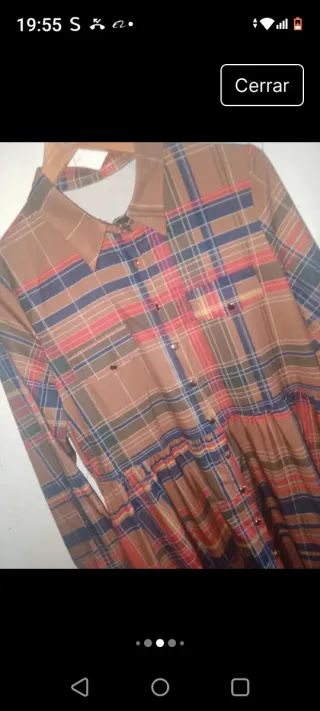 Vestido largo a cuadros