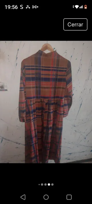 Vestido largo a cuadros