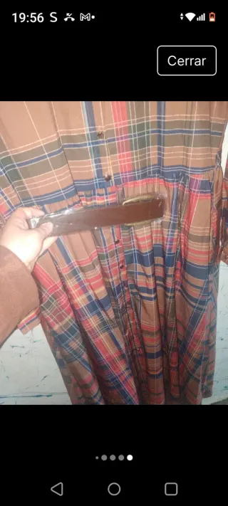 Vestido largo a cuadros