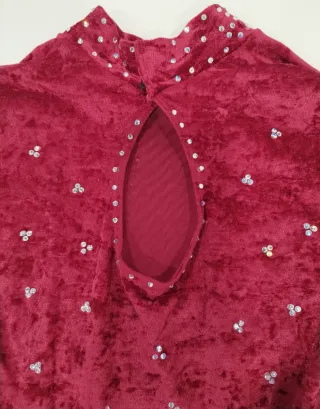 Maillot terciopelo con pedrería