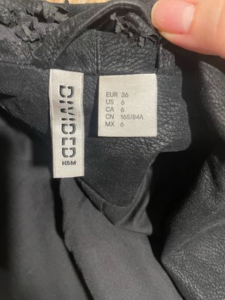 Chaleco H&M Viscosa Negro Talla 36