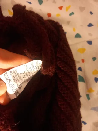 Chaleco de lana y mohair granate oscuro Talla M