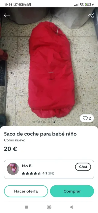 Saco coche bebé niño