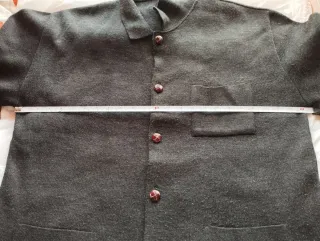 Cárdigan de punto gris hombre