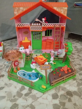 Casa de campo y animales de juguete