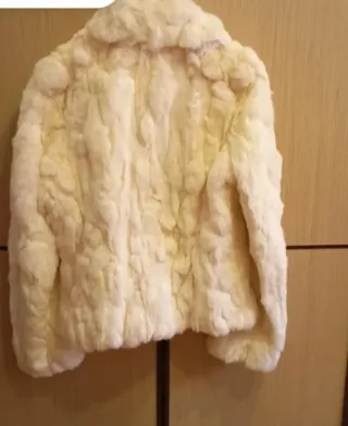 Chaqueta Piel Auténtica Blanca Peletería T 40