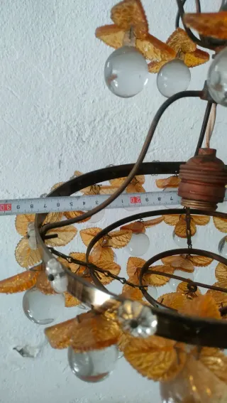 Lámpara de cristal antigua Pedro Tendero