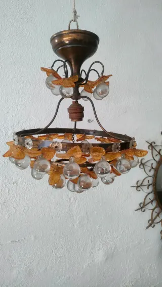 Lámpara de cristal antigua Pedro Tendero