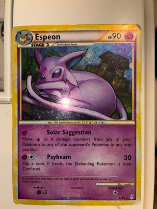 Espeon Pokémon Carta Stage 1 HP 90