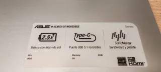 Portátil Asus X556UA Plata