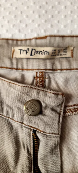 Pantalones vaqueros beige/gris