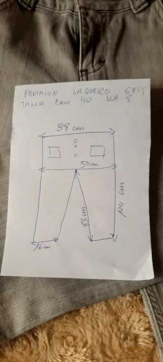 Pantalones vaqueros beige/gris