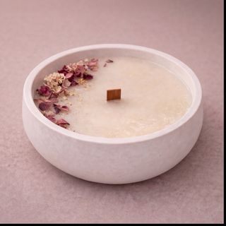 Candela artigianale in ceramica fatta a mano