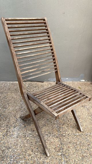 Silla de jardín de madera plegable