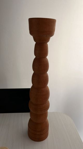 Candela decorativa in legno