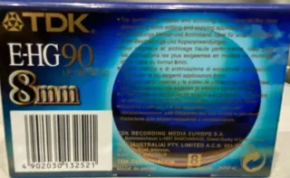2 Cintas Video 8mm TDK EHG 90min + Sony 60min
