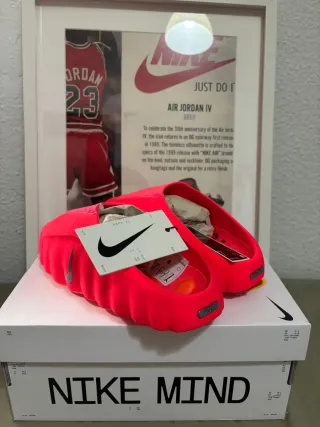 Nike Mind 001 Solar Red Slides