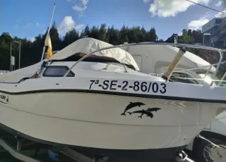 Embarcación a motor Quicksilver con remolque