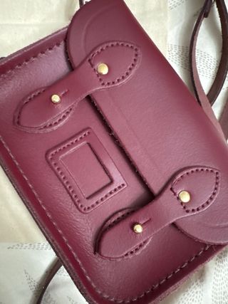 Bolso Cambridge Satchel Granate Nuevo