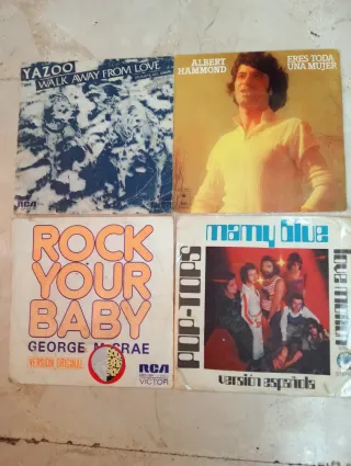 Lote 4 singles antiguos: Yazoo, Hammond, McRae, Po
