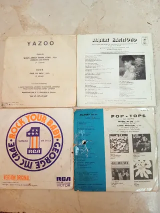 Lote 4 singles antiguos: Yazoo, Hammond, McRae, Po