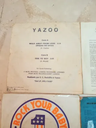 Lote 4 singles antiguos: Yazoo, Hammond, McRae, Po