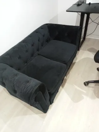 Divano Chester 2 Posti in Velluto Blu