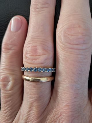 Anillo Eternidad Zafiro Azul 2.4ct