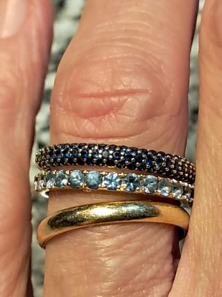 Anillo Eternidad Zafiro Azul 2.4ct