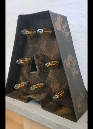 Lettera A corposa con luci 50cm