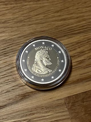 Moneda 2€ Mónaco Carlos V 2024 Proof