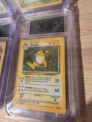 Pack 4 Cartas Pokémon Graduadas Base Set