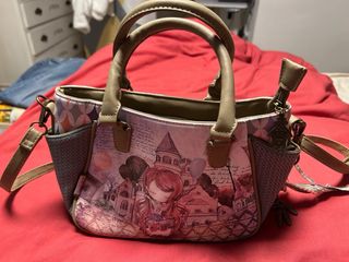 Bolso Multicolor con Dibujo de Chica