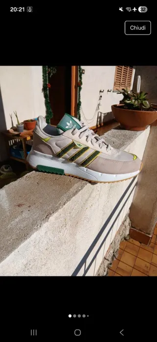 Adidas Retropy F2 Beige/Verde 43 1/3 unisex