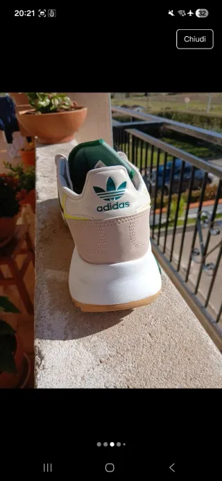 Adidas Retropy F2 Beige/Verde 43 1/3 unisex