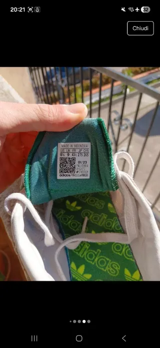 Adidas Retropy F2 Beige/Verde 43 1/3 unisex