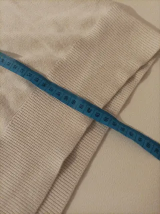 Jersey Zara Cremallera Blanco Talla S